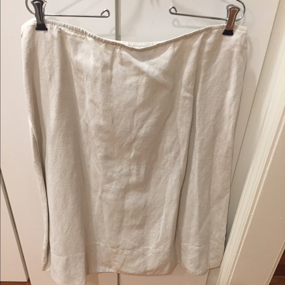 EILEEN FISHER Silk+ Linen A-line Ivory Skirt  - XL-NWT - Picture 3 of 4